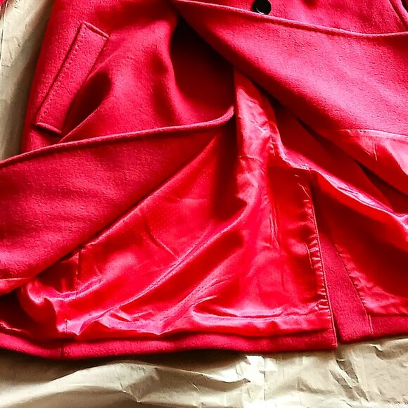 PINK RACHEL ZOE DOUBLE-BREASTED SPRING COAT, LARGE/MEDIUM - Picture 4 of 4